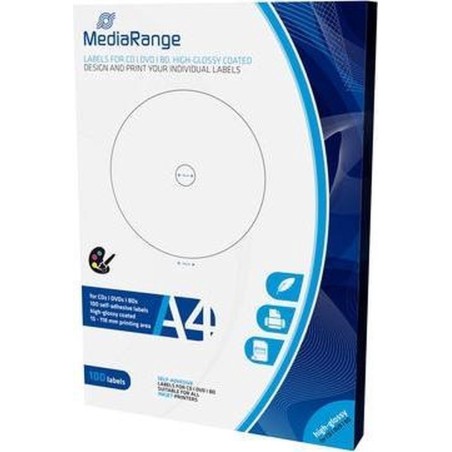 MediaRange Etiketten f CDDVDBD 100er